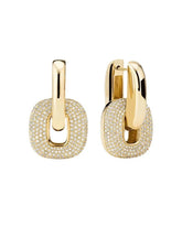 18k gold-plated stainless steel, Tarnish-free, Waterproof, Suitable for sensitive skin, gold earrings, retro earrings, vintage charm, classic earrings, beautiful earrings, timeless earrings, hoop earrings, diamante encrusted earrings